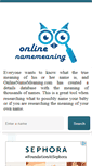 Mobile Screenshot of onlinenamemeaning.com